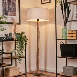 Lampes En Tissu-hofstein Lampadaire Saladillo Écru, Noir, 1 lumière