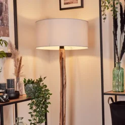 Lampes En Tissu-hofstein Lampadaire Saladillo Écru, Noir, 1 lumière