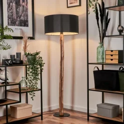 Lampes En Tissu-hofstein Lampadaire Saladillo Écru, Noir, 1 lumière