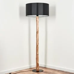 Lampes En Tissu-hofstein Lampadaire Saladillo Écru, Noir, 1 lumière