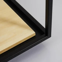 Lampes Vintages & Rétros-hofstein Lampadaire Salla Bois foncé, Noir, 5 lumières