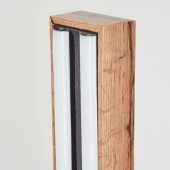 hofstein Lampadaire Salmi LED Couleur bois, Noir, 1 lumière