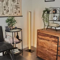 hofstein Lampadaire Salmi LED Couleur bois, Noir, 1 lumière