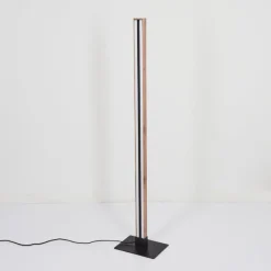 hofstein Lampadaire Salmi LED Couleur bois, Noir, 1 lumière