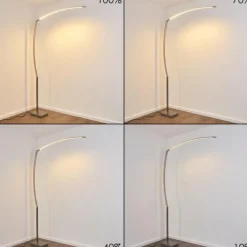 hofstein Lampadaire Santa Marta LED Nickel mat, 1 lumière* Lampadaires Et Lampes Sur Pied