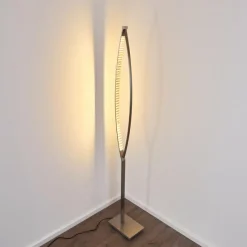 hofstein Lampadaire Santa Marta LED Nickel mat, 1 lumière* Lampadaires Et Lampes Sur Pied