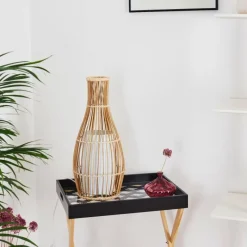 Lampes En Tissu-hofstein Lampadaire Saranda Brun, 1 lumière