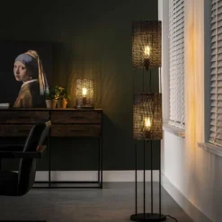 hofstein Lampadaire Sarzedas, 2 lumières* Lampadaires Et Lampes Sur Pied