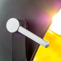 Lampes Dorées-hofstein Lampadaire Saturn Chrome, Noir, 1 lumière