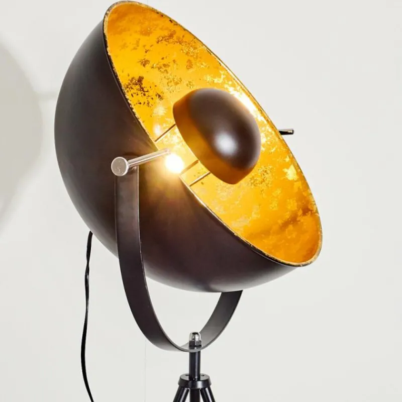 Lampes Dorées-hofstein Lampadaire Saturn Noir, 1 lumière