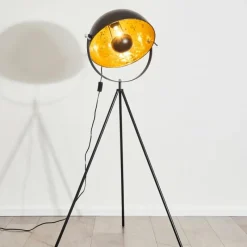 Lampes Dorées-hofstein Lampadaire Saturn Noir, 1 lumière