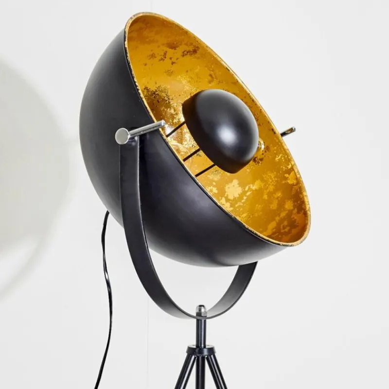 Lampes Dorées-hofstein Lampadaire Saturn Noir, 1 lumière