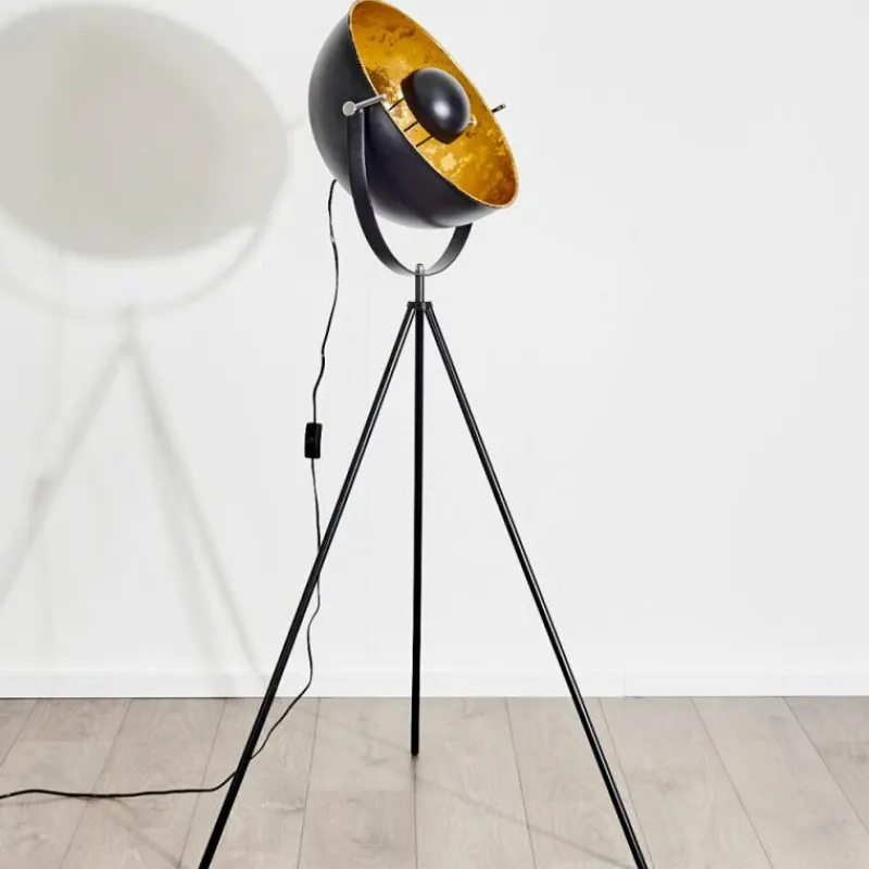 Lampes Dorées-hofstein Lampadaire Saturn Noir, 1 lumière