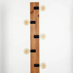 hofstein Lampadaire Schanis Écru, Noir, 5 lumières