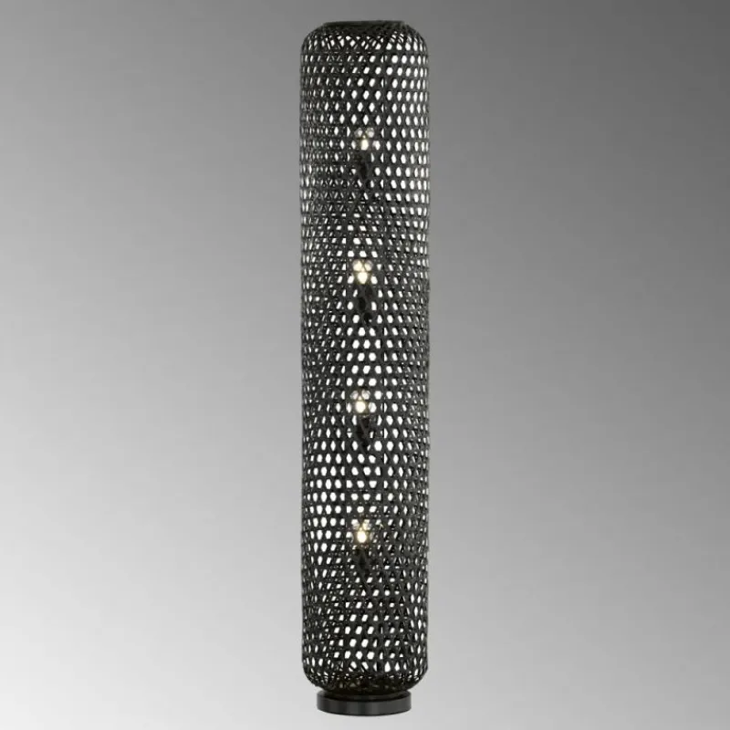 Style Boho-Chic-SCHÖNER WOHNEN-Kollektion Lampadaire SCHÖNER-WOHNEN-Kollektion Calla Noir, 4 lumières