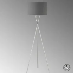 Lampes En Tissu-SCHÖNER WOHNEN-Kollektion Lampadaire SCHÖNER-WOHNEN-Kollektion Pina Nickel mat, 3 lumières