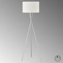 Lampes En Tissu-SCHÖNER WOHNEN-Kollektion Lampadaire SCHÖNER-WOHNEN-Kollektion Pina Nickel mat, 3 lumières