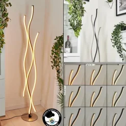 hofstein Lampadaire Serlande LED Nickel mat, 1 lumière