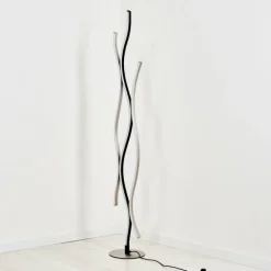 hofstein Lampadaire Serlande LED Nickel mat, 1 lumière