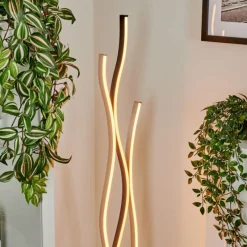 hofstein Lampadaire Serlande LED Nickel mat, 1 lumière