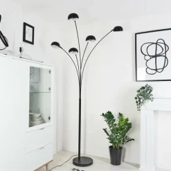 hofstein Lampadaire Siamado Noir, 5 lumières