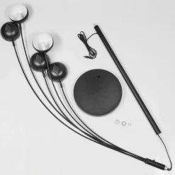 hofstein Lampadaire Siamado Noir, 5 lumières