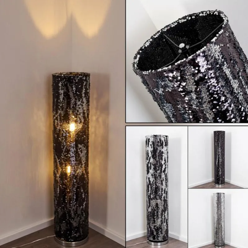 Lampes En Tissu-hofstein Lampadaire Sjaelland Chrome, 2 lumières