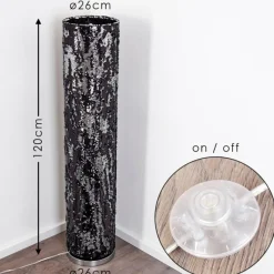 Lampes En Tissu-hofstein Lampadaire Sjaelland Chrome, 2 lumières