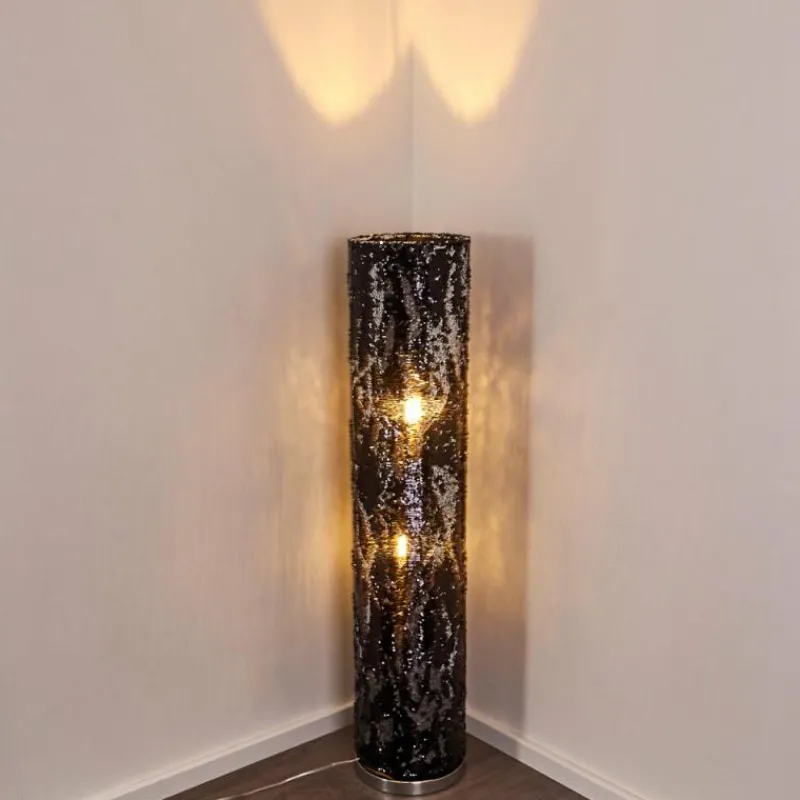 Lampes En Tissu-hofstein Lampadaire Sjaelland Chrome, 2 lumières