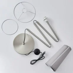 Lampes En Tissu-hofstein Lampadaire Snar Nickel mat, 1 lumière