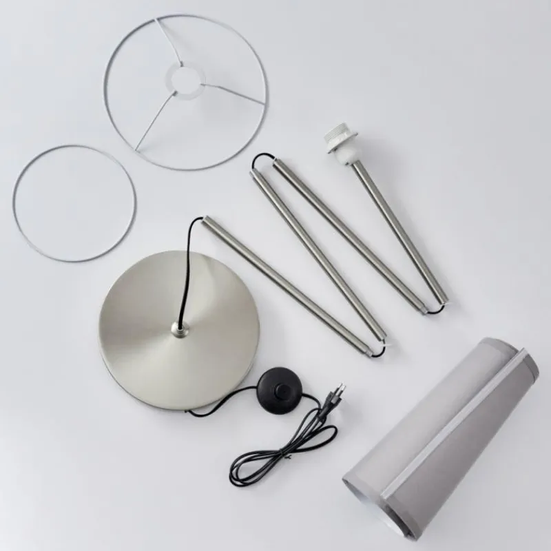 Lampes En Tissu-hofstein Lampadaire Snar Nickel mat, 1 lumière