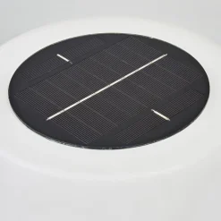 hofstein Lampadaire solaire d'extérieur Fisao LED Noir, 41 lumières, Télécommandes