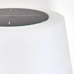 hofstein Lampadaire solaire d'extérieur Fisao LED Noir, 41 lumières, Télécommandes