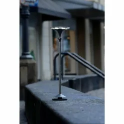 Luminaires Lutec Lampadaire solaire Lutec KIWA LED Chrome, Noir, 6 lumières