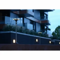 Luminaires Lutec Lampadaire solaire Lutec KIWA LED Chrome, Noir, 6 lumières