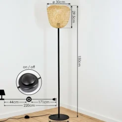 Luminaires Scandinaves-hofstein Lampadaire Solera Noir, 1 lumière