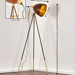 Lampes Vintages & Rétros-hofstein Lampadaire Sorsele Rouille, 1 lumière