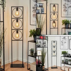 Lampes Industrielles-hofstein Lampadaire Srelau Noir, 3 lumières