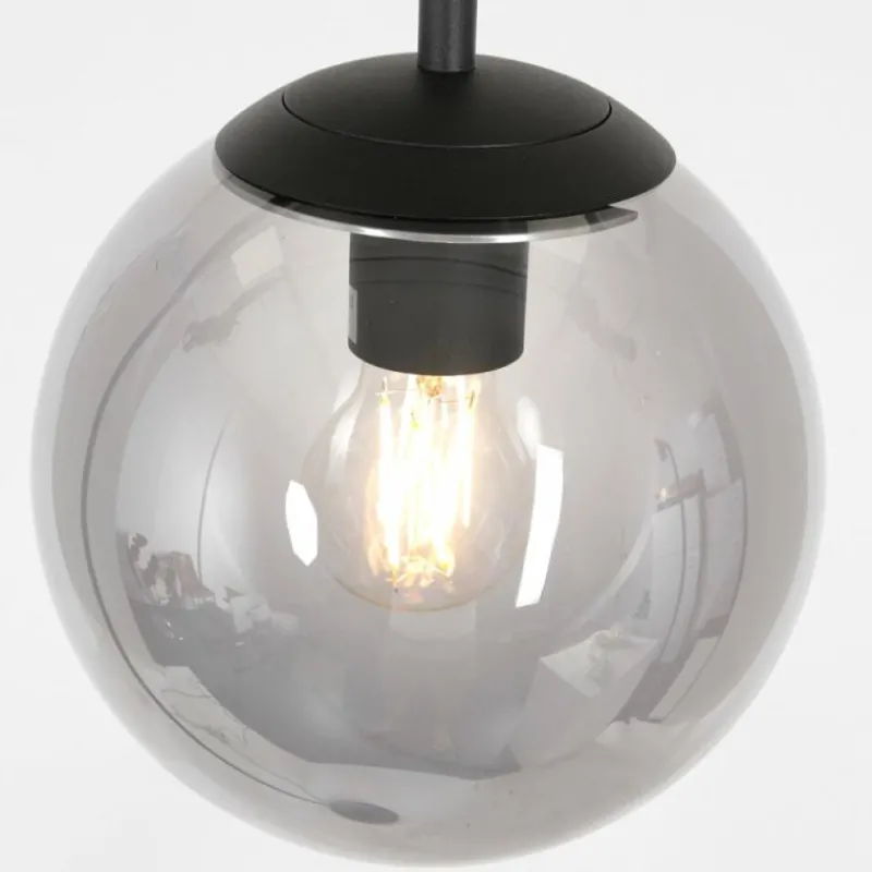 Suspension Verre Fumé-Luminaires Steinhauer Lampadaire Steinhauer Bollique Noir, 1 lumière