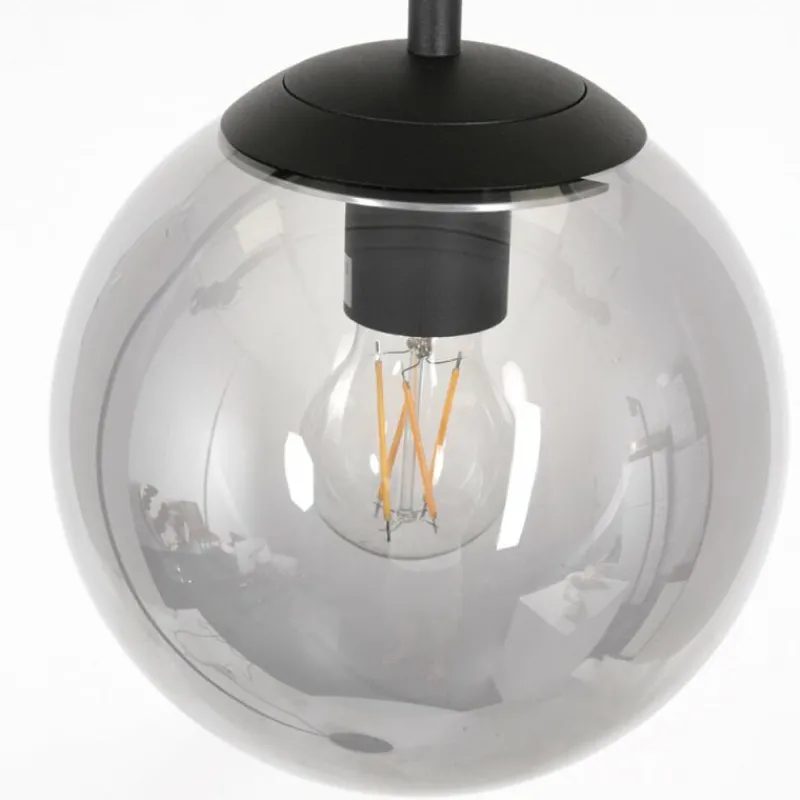 Suspension Verre Fumé-Luminaires Steinhauer Lampadaire Steinhauer Bollique Noir, 1 lumière