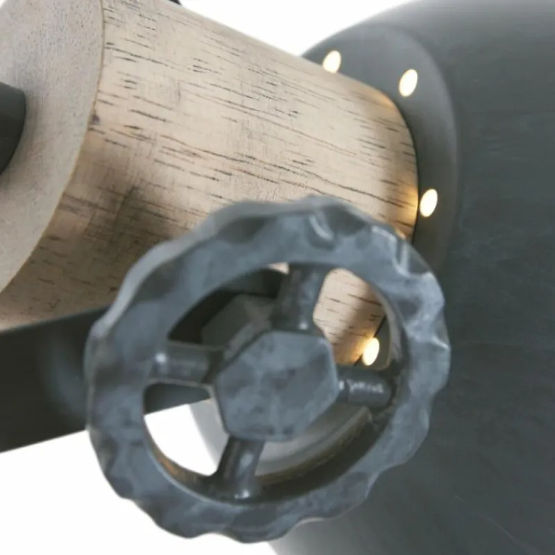 Lampes Industrielles-Luminaires Steinhauer Lampadaire Steinhauer Gearwood Gris, Bois clair, 2 lumières