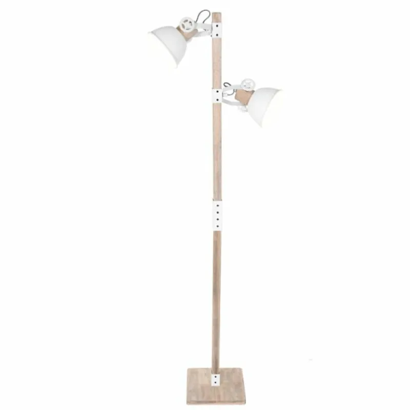 Lampes Industrielles-Luminaires Steinhauer Lampadaire Steinhauer Gearwood Bois foncé, Blanc, 1 lumière