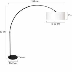 Lampes En Tissu-Luminaires Steinhauer Lampadaire Steinhauer Lilac Noir, 1 lumière
