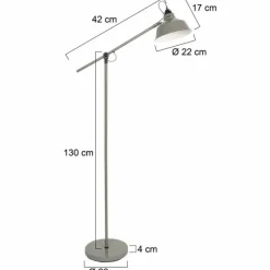 Lampes Industrielles-Luminaires Steinhauer Lampadaire Steinhauer Nové Vert, 1 lumière