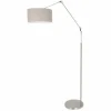 Lampes En Tissu-Luminaires Steinhauer Lampadaire Steinhauer Prestige Chic Acier brossé, 1 lumière