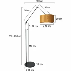 Lampes En Tissu-Luminaires Steinhauer Lampadaire Steinhauer Prestige Chic Noir, 1 lumière