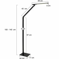 Luminaires Steinhauer Lampadaire Steinhauer Serenade LED Noir, Blanc, 1 lumière* Éclairage Led