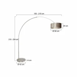 Lampes En Tissu-Luminaires Steinhauer Lampadaire Steinhauer Sparkled Light Acier brossé, 1 lumière