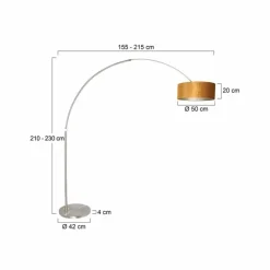Lampes En Tissu-Luminaires Steinhauer Lampadaire Steinhauer Sparkled Light Acier brossé, 1 lumière