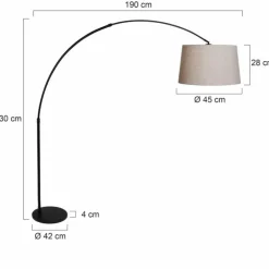 Luminaires Steinhauer Lampadaire Steinhauer Stresa Noir, 1 lumière* Lampadaires Et Lampes Sur Pied